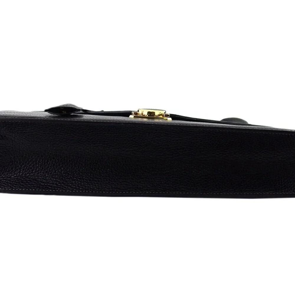 a.testoni Business bag Black gold Women Authentic secondhand